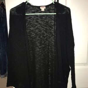 Black knitted cardigan
